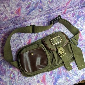 Green and Brown Men's Bag